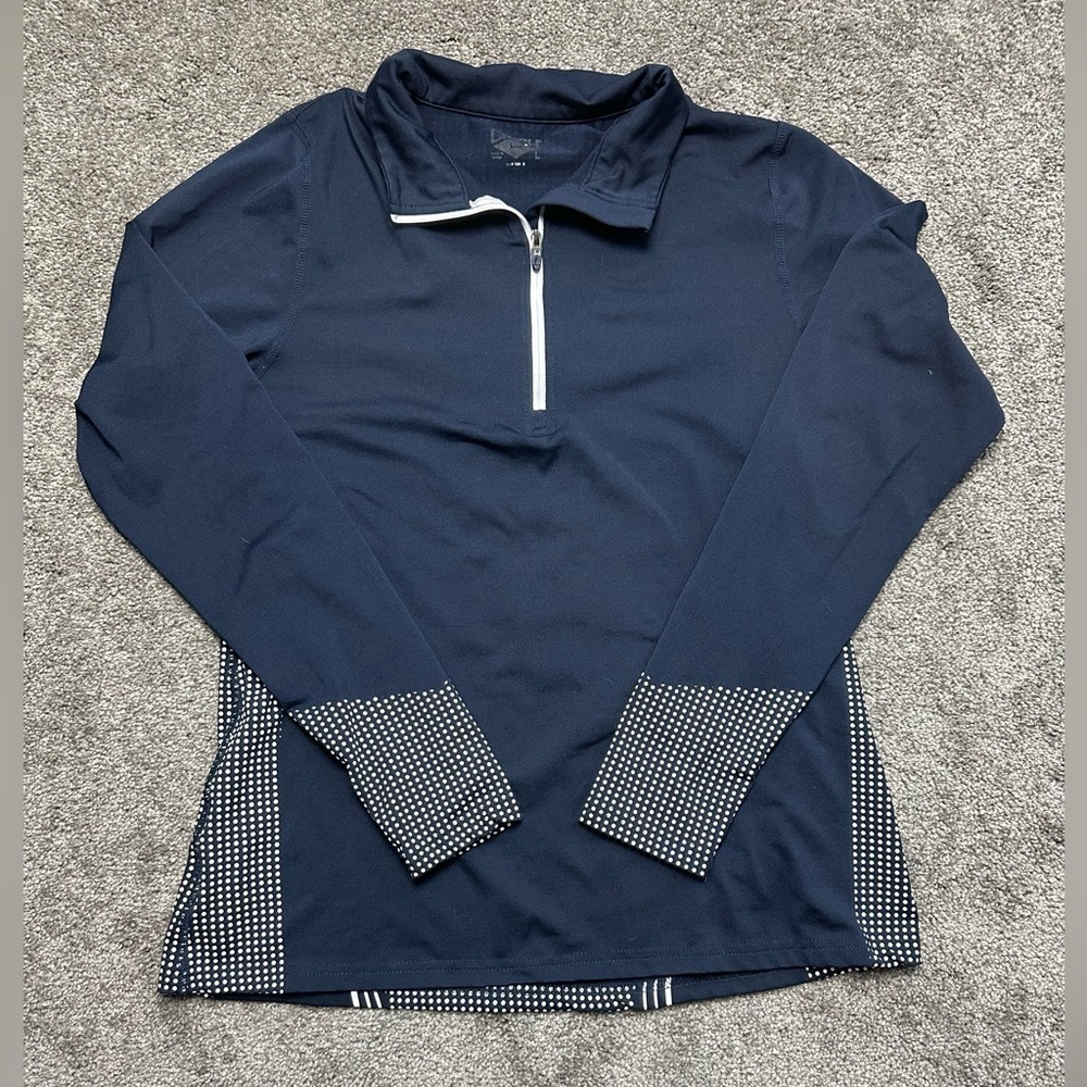 Women’s CINCH 1/4” zip up jacket (L) navy Blue